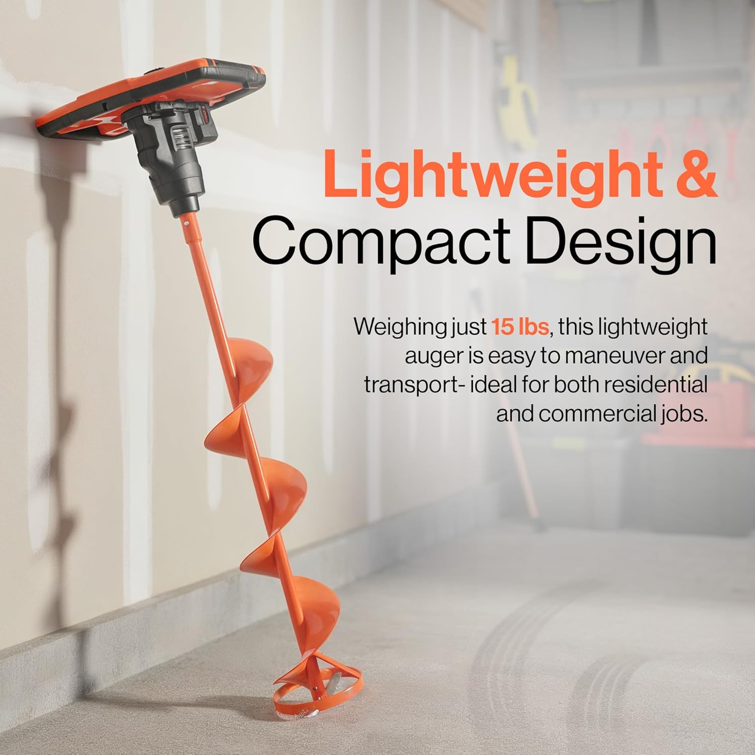 SuperHandy - Outdoor Tools & Mobility SuperHandy 48V Cordless Ice Auger with 8" Steel Bit,40" Ice Drilling Depth