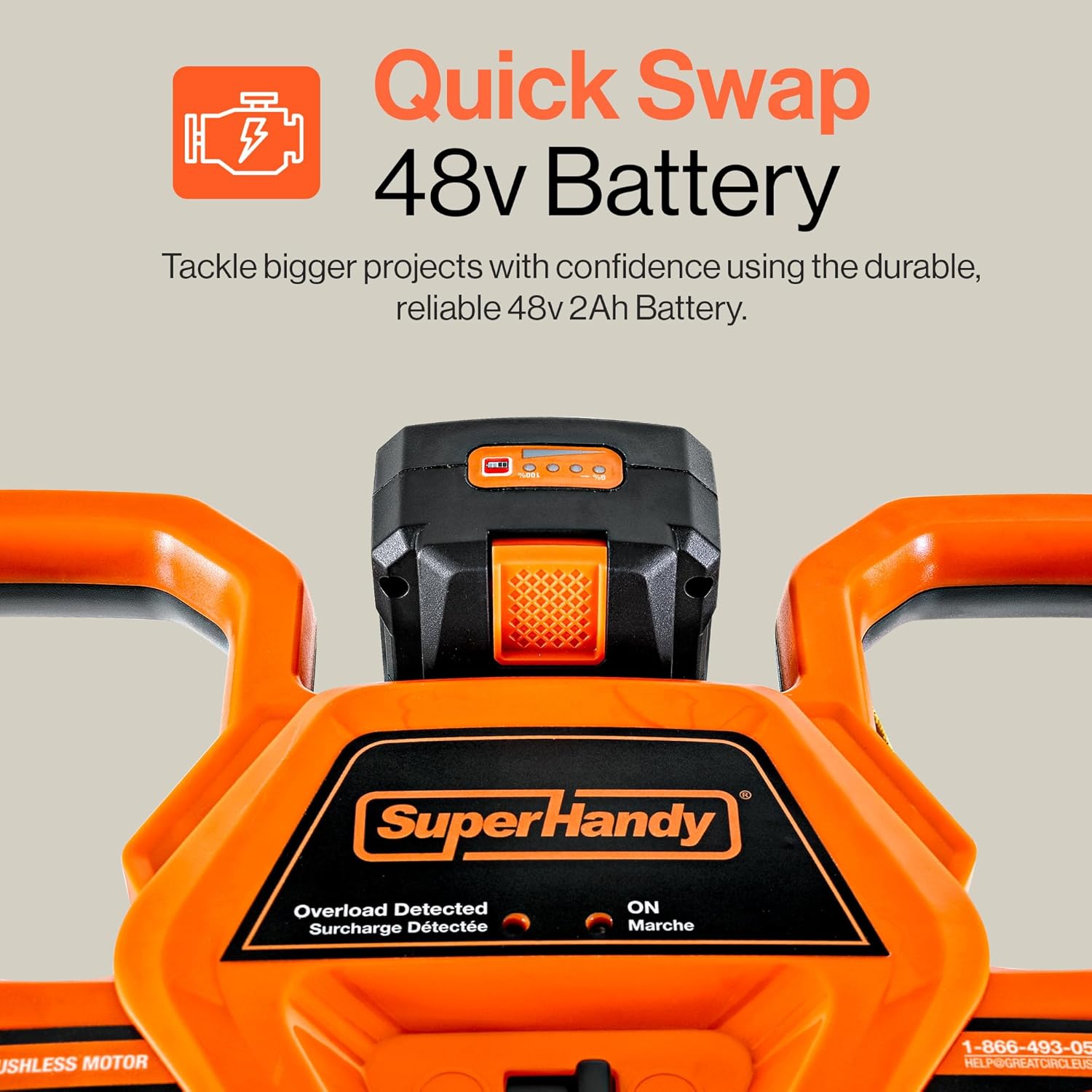 SuperHandy - Outdoor Tools & Mobility SuperHandy 48V Cordless Ice Auger with 8" Steel Bit,40" Ice Drilling Depth