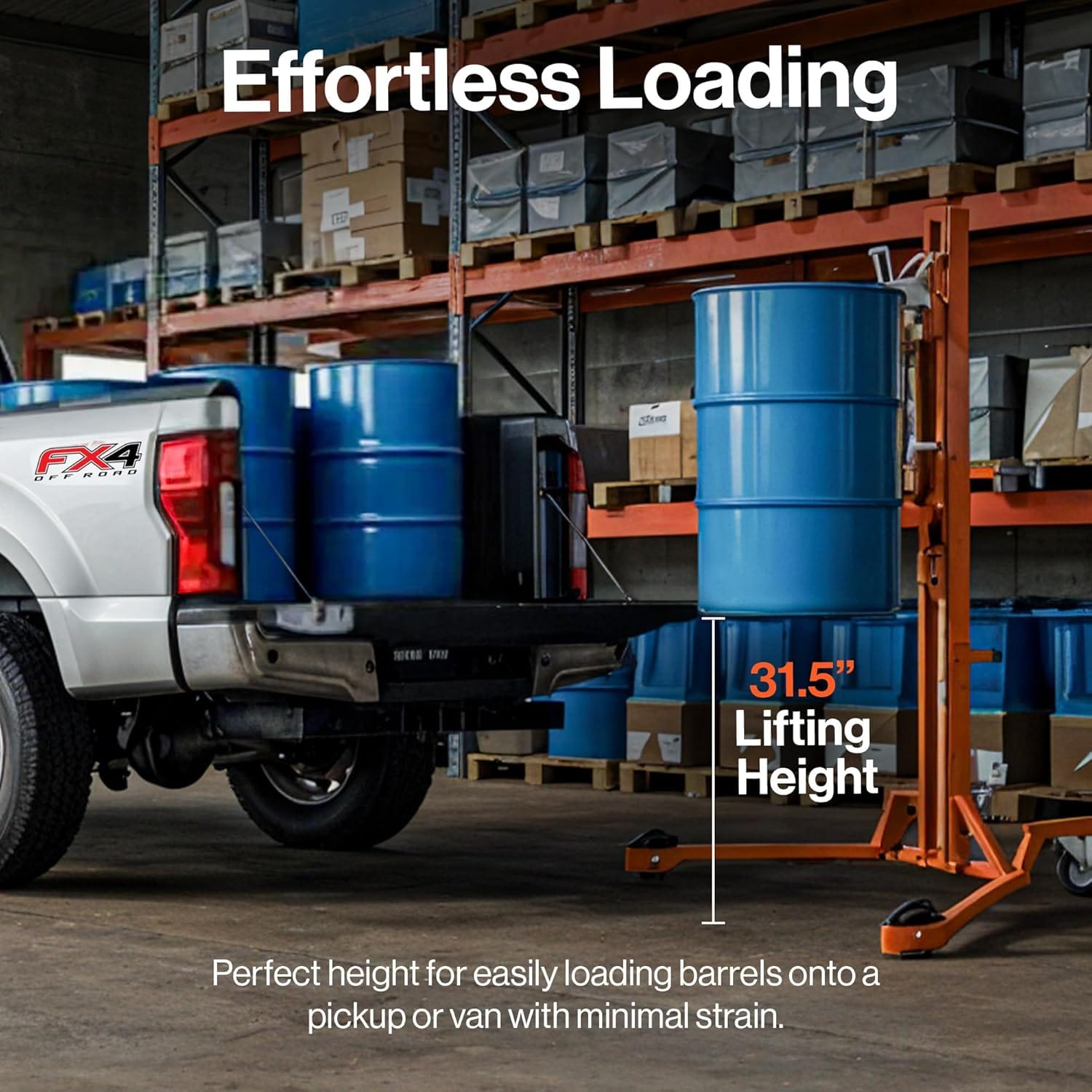 SuperHandy - Outdoor Tools & Mobility SuperHandy Hydraulic Drum Lift - 550 LB Capacity Barrel Handler for 55-Gallon Drums