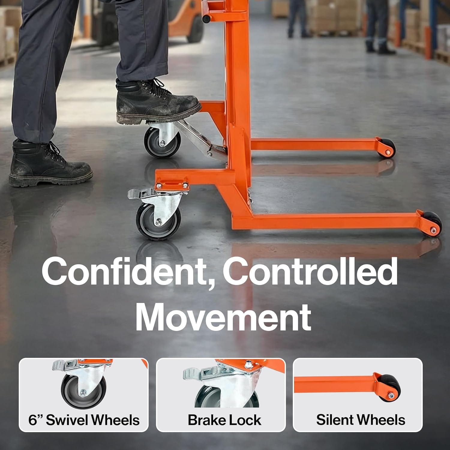 SuperHandy - Outdoor Tools & Mobility SuperHandy Hydraulic Material Lift Stacker, Portable Forklift – 550 lbs Capacity