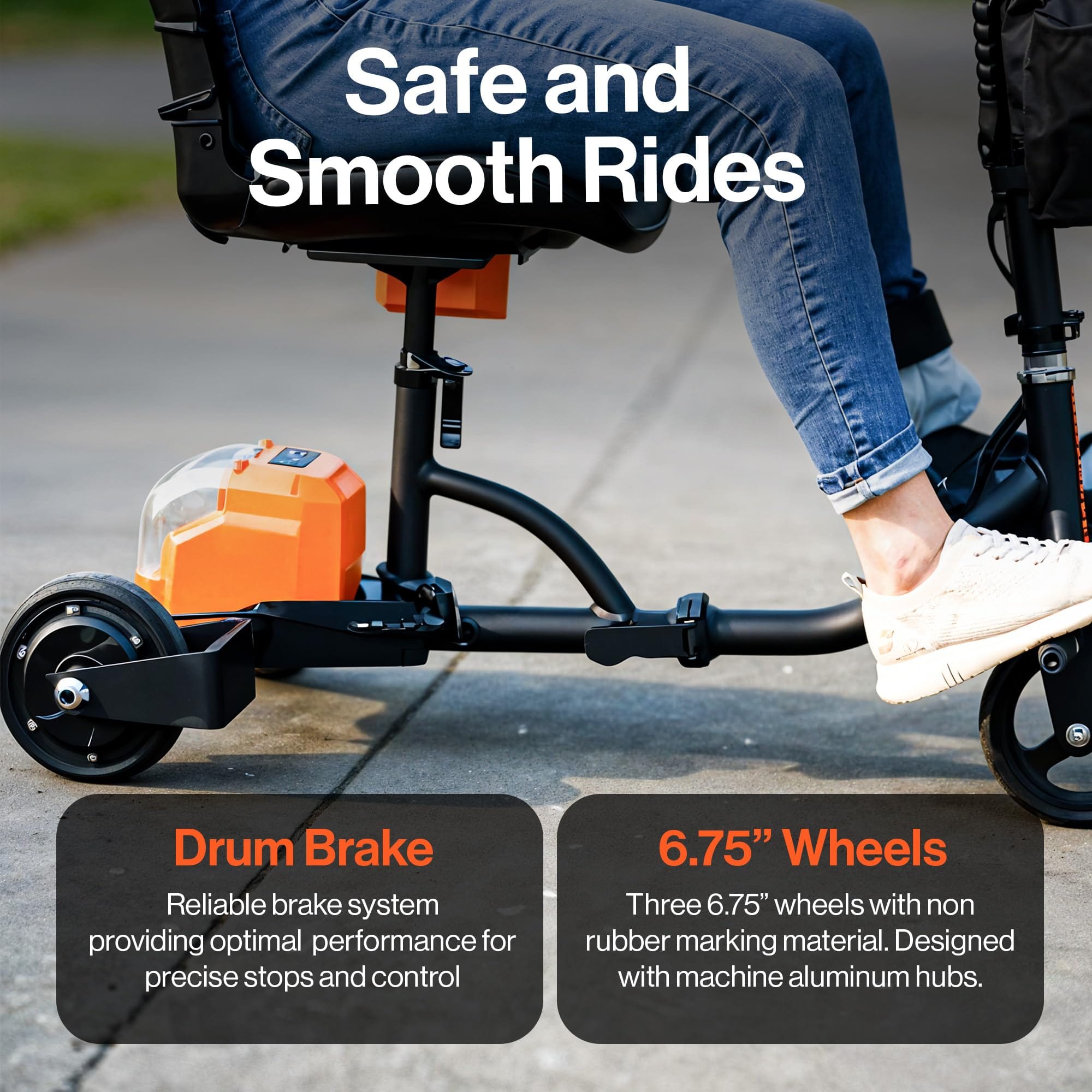 SuperHandy - Outdoor Tools & Mobility SuperHandy Passport Mobility Scooter for Adults - Foldable, 3 Wheel, Airline Travel Friendly - 13 Mile Range, 48V 2Ah Li-Ion Swappable Battery System (1 Li-Ion Battery)