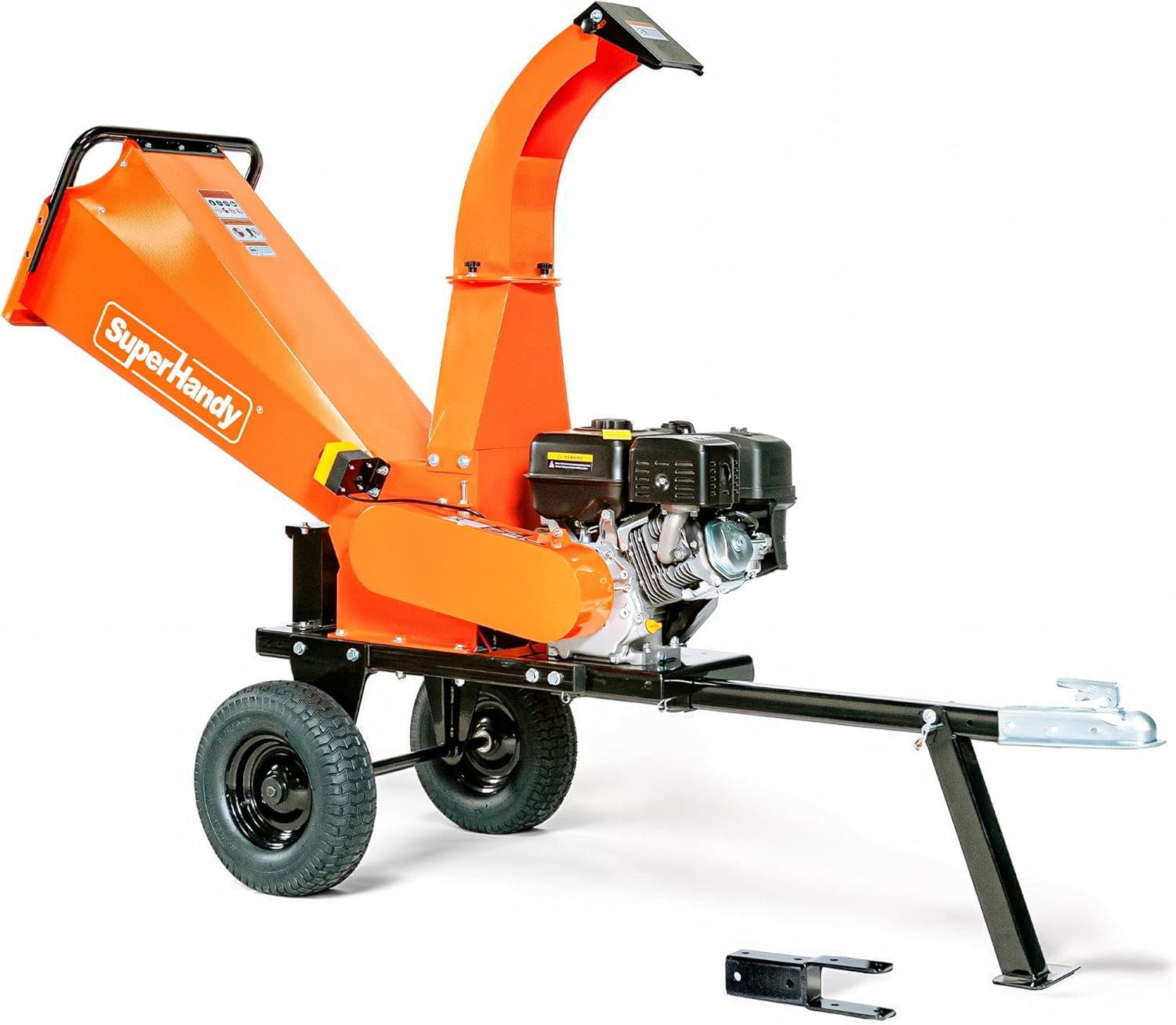 SuperHandy - Outdoor Tools & Mobility SuperHandy Towable Wood Chipper Shredder – 5 in. Chipping Capacity, 15HP , 420cc Engine, Heavy Duty for Yard, Forestry, or Landscaping