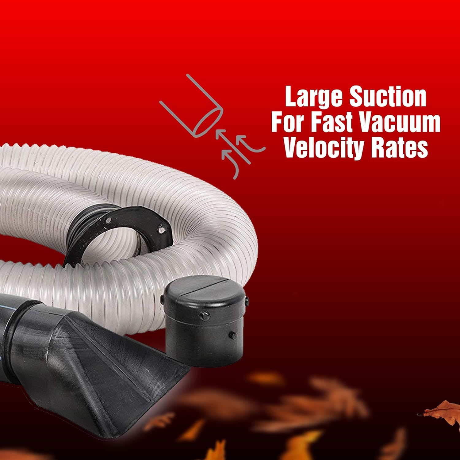 SuperHandy - Outdoor Tools & Mobility Wood Chipper Shredder Mulcher Leaf Vacuum Kit 4 Inch x 10 Foot Heavy Duty Accessory for GUO019 Wood Chipper (Chipper NOT Included)