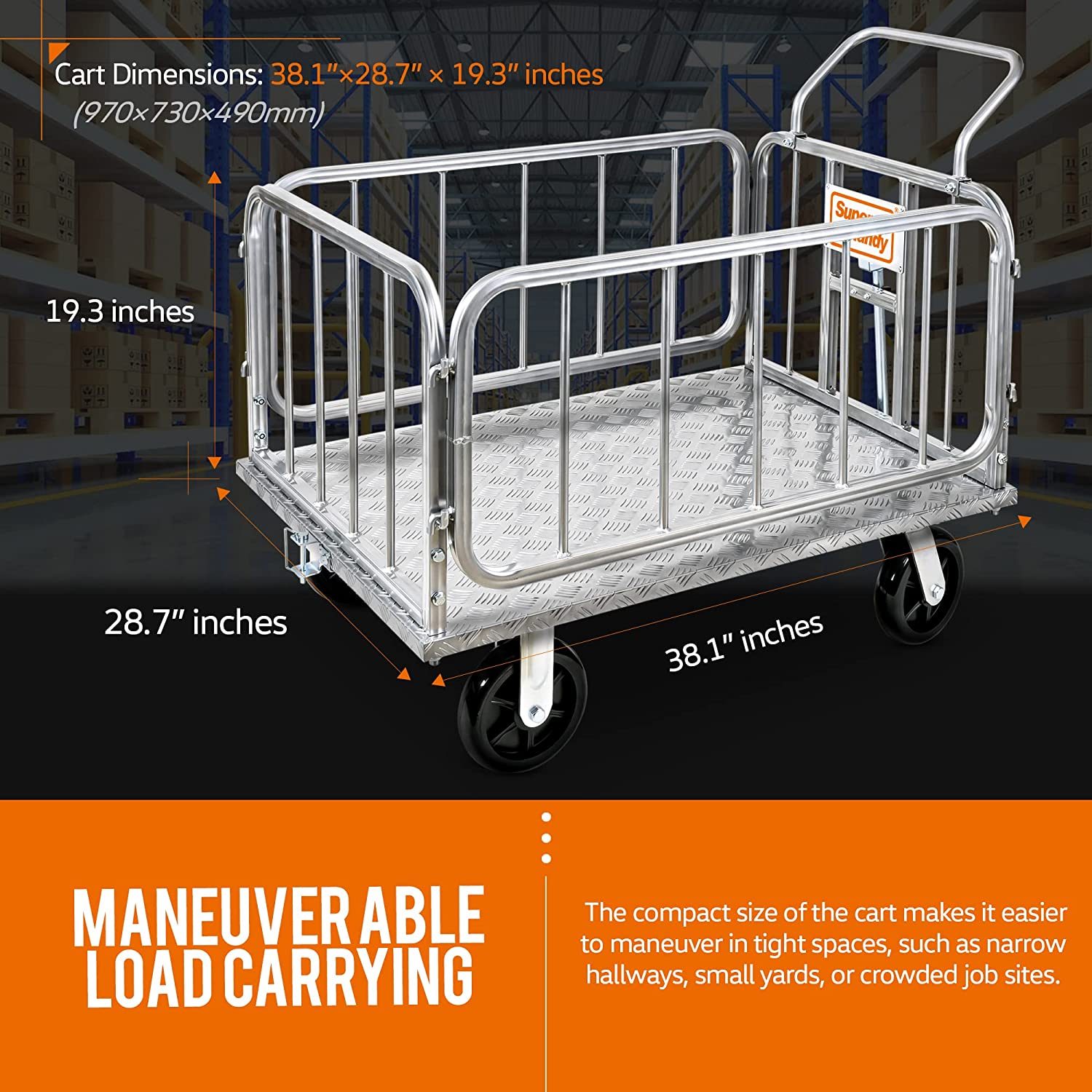 Platform Truck & Trailer - 1200Lb Capacity, Connects Directly to Utility  Tugger