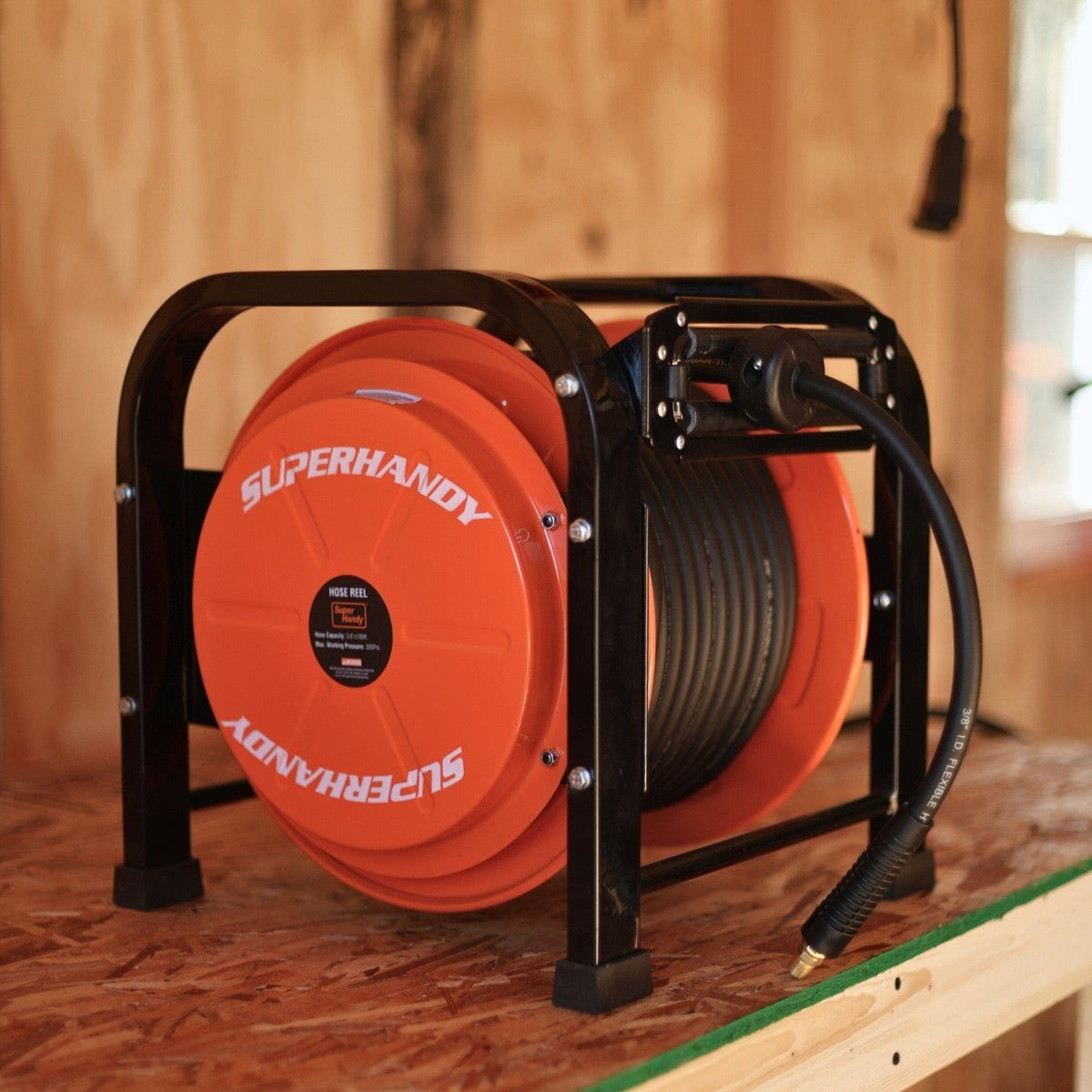 Portable Air Hose Reel 100' Ft Hose Length, 1/4" NPT SuperHandy