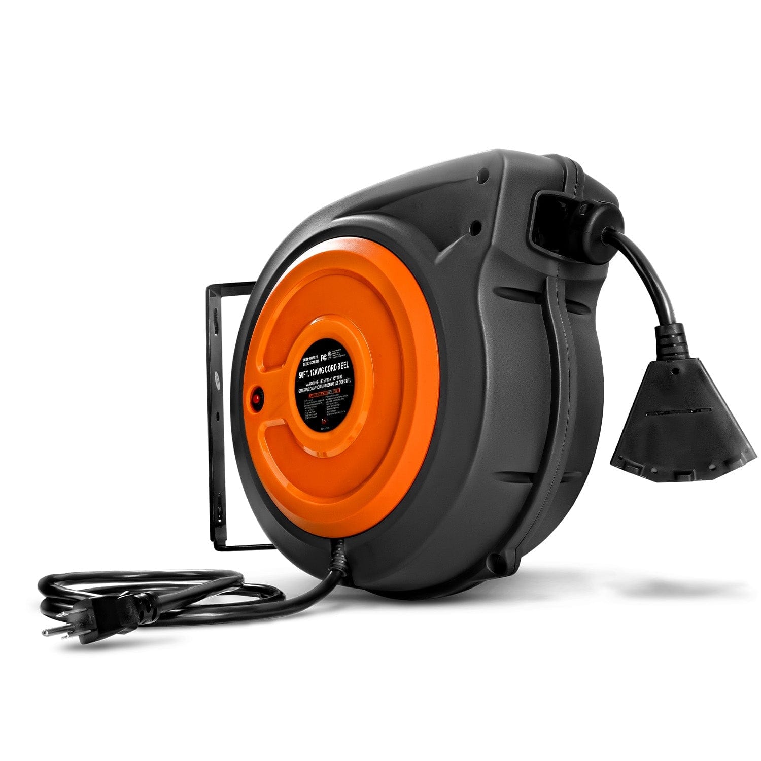 SuperHandy Retractable Extension Cord Reel Alexa Ready 12AWG 50ft