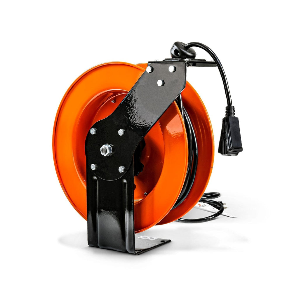 Durhand 49ft Retractable Extension Cord Reel, Portable Power Cord