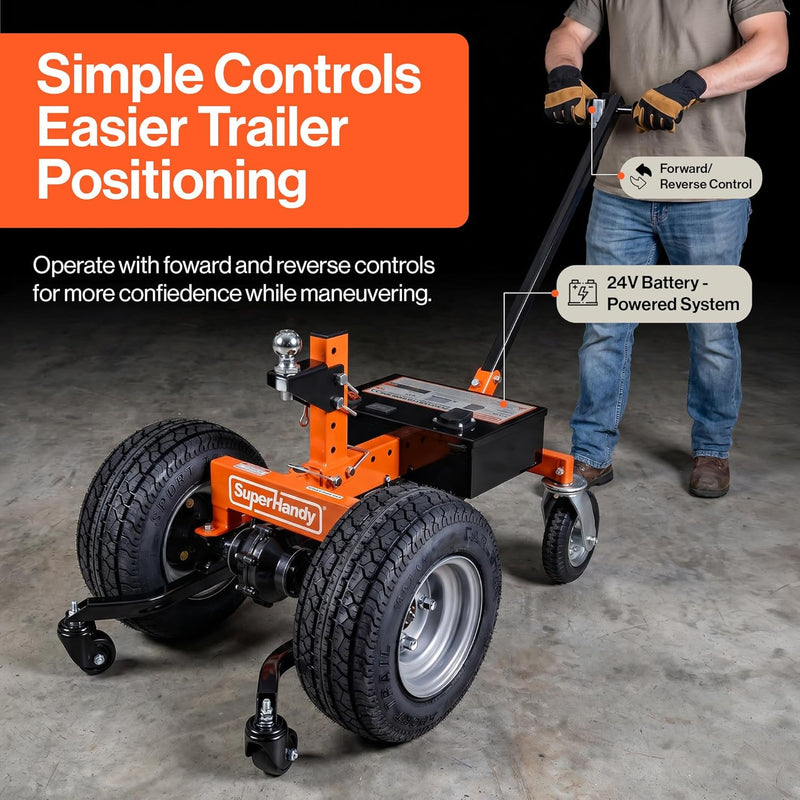 SuperHandy SuperHandy Electric Trailer Dolly - 24V 9Ah Battery, 5000 Lb Towing Capacity