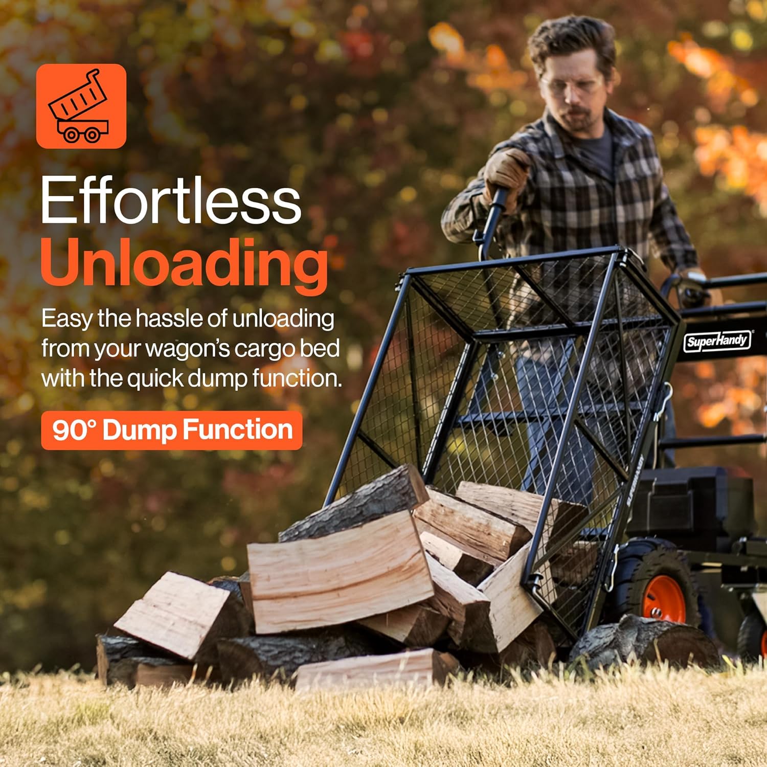 SuperHandy SuperHandy Electric Utility Wagon Pro - 48V 4Ah Li-Ion Battery, 660Lb Max Weight