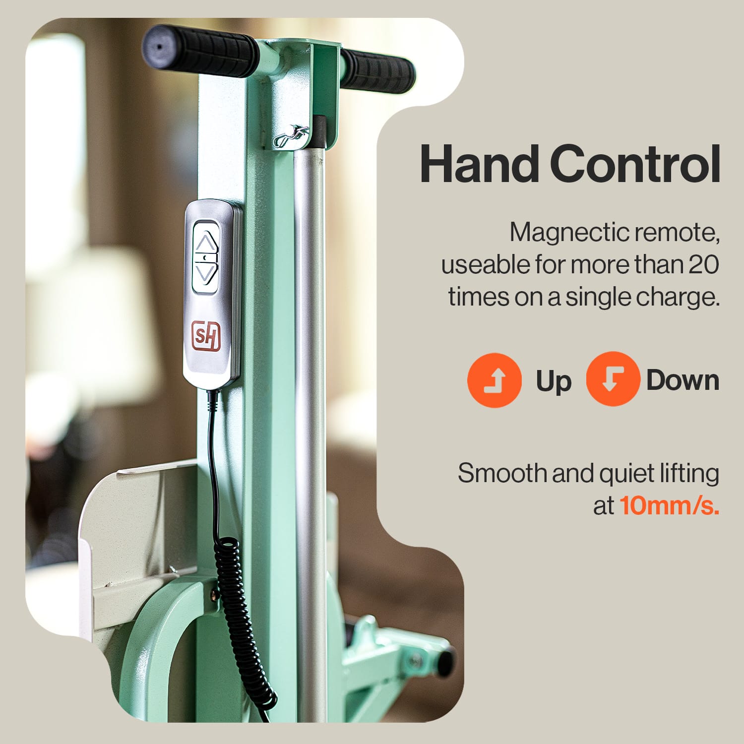 SuperHandy SuperHandy GoRise FC - Electric Floor to Chair Lift Assistance -  Seat Transfer, 400Lbs Weight Limit