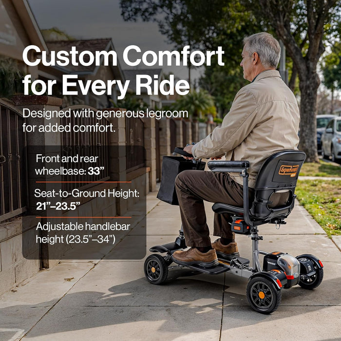 SuperHandy Passport Flex 4 Wheel Power Mobility Scooter - SuperHandy