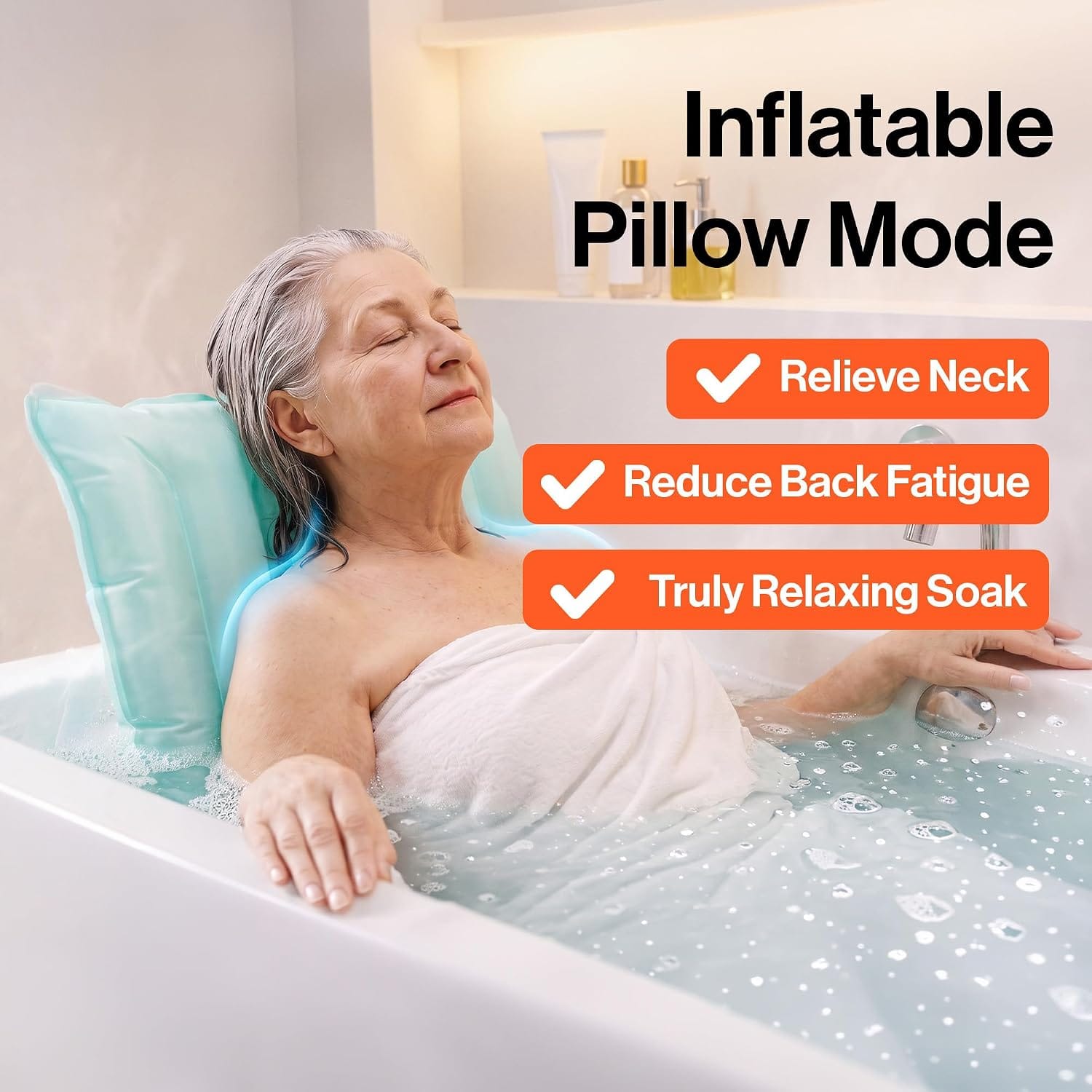 SuperHandy Superhandy Portable Inflatable Bath Lift Cushion for Seniors