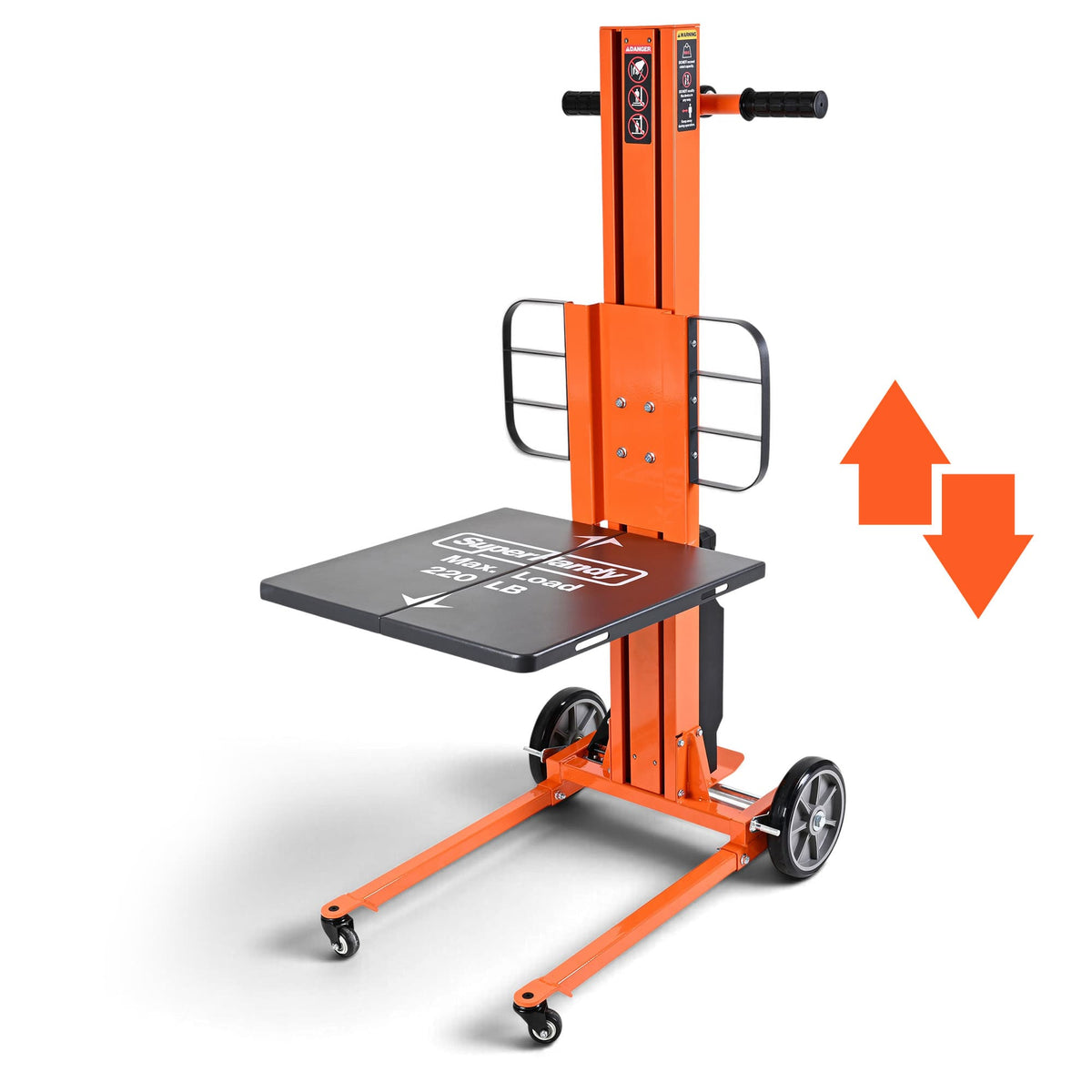 SuperHandy SuperHandy Powered Lift Hand Truck, Lift Stacker Load Positioner - 220lbs Capacity