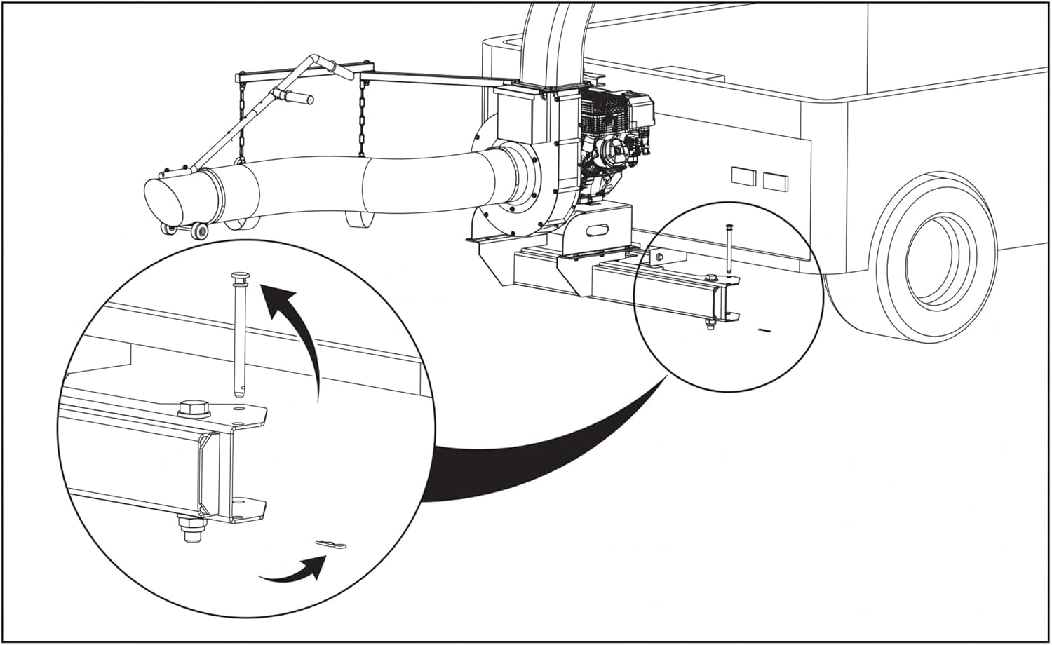 SuperHandy Superhandy Swing Away Mount for Truck Loader Leaf Vacuum