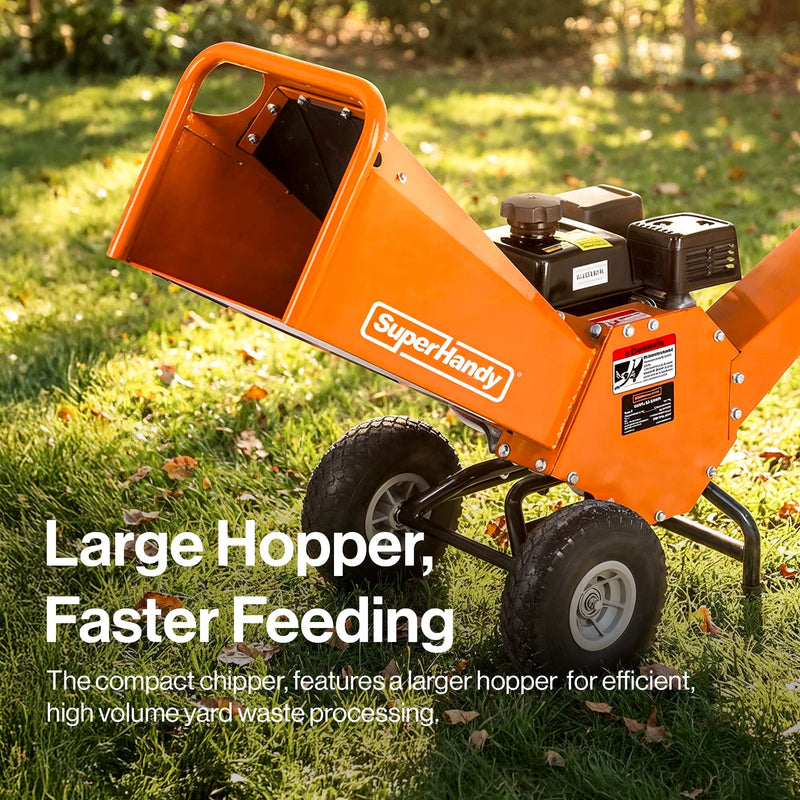 SuperHandy SuperHandy Wood Chipper Compact - 7HP 212CC, 3" Max Branch Capacity